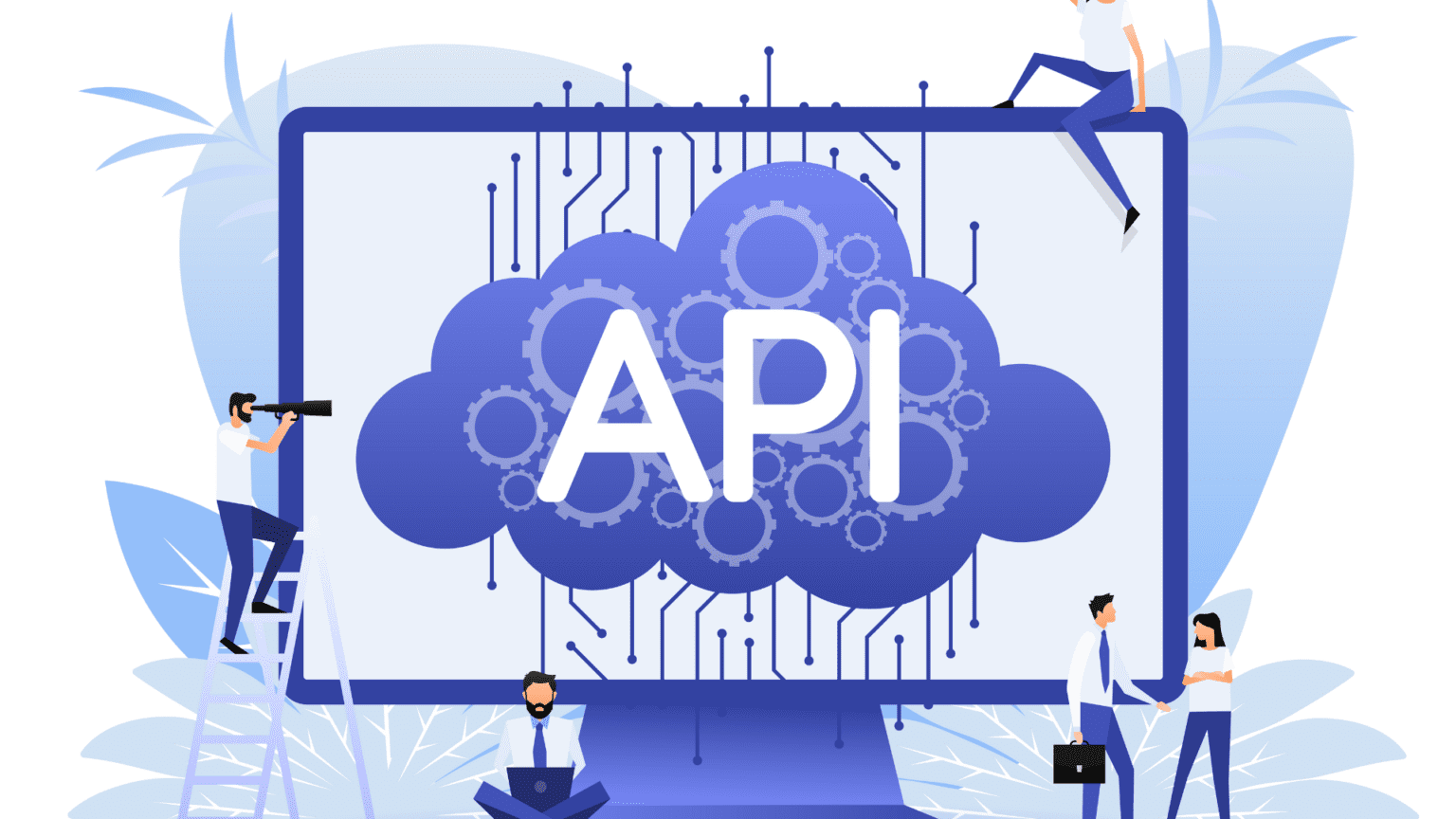 Eine Anwendung, die über eine API Daten von einer anderen Anwendung abruft und sendet.