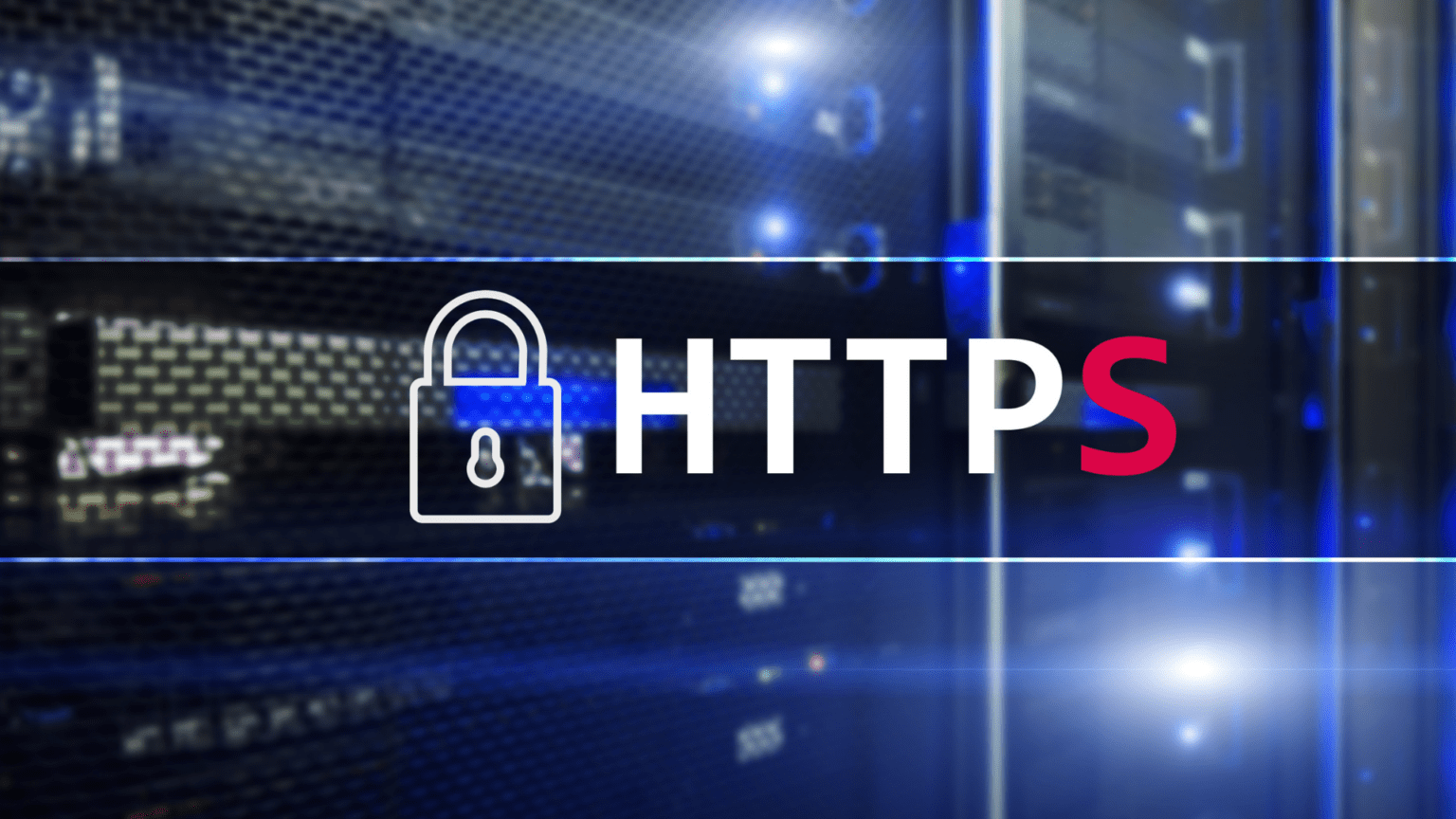 Eingabe einer URL mit "https://" in die Adressleiste eines Webbrowser, neben einem Symbol für das HTTP-Protokoll.