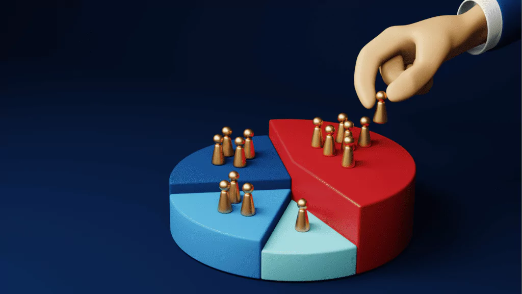 Diagramme und Grafiken zur Darstellung von Marktdaten und Wettbewerbsanalysen in einer Marktanalyse.